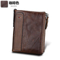 Amazon explosion men crazy horse leather wallet wallet anti-theft brush anti RFID male leather wallet - melvincucci