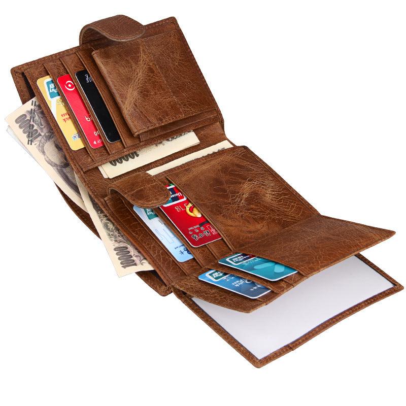 Amazon hot sale head layer cowhide men wallet men wallet real leather real leather bag - melvincucci