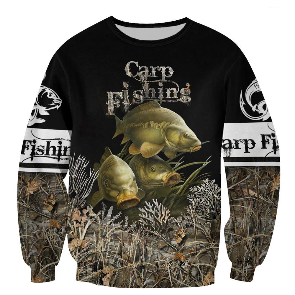 Animal Carp Fishing 3D All Over Printed Men Hoodie Harajuku Sweatshirt - melvincucci