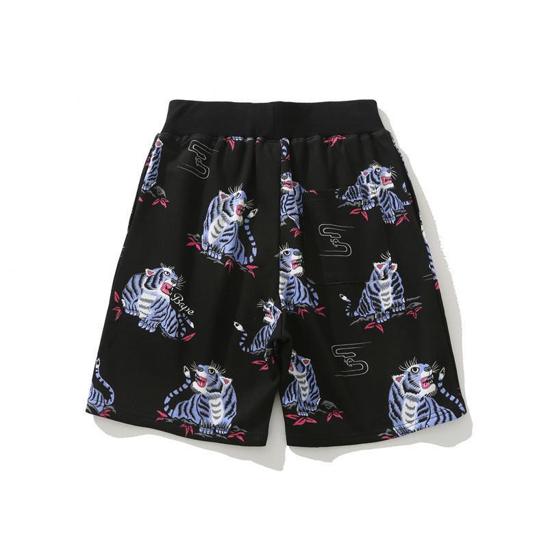 Animal Print Print Shorts For Men And Women Couples Five Minutes Pants - melvincucci