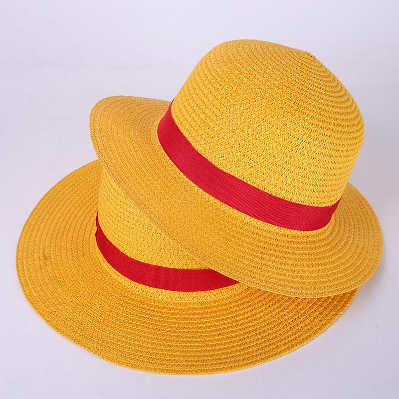 Anime Luffy Anime Cosplay Straw Boater Beach Hat C Ap Halloween Sun Hat - melvincucci