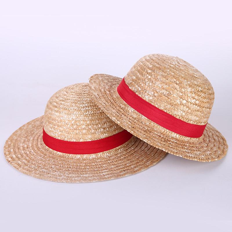 Anime Luffy Anime Cosplay Straw Boater Beach Hat C Ap Halloween Sun Hat - melvincucci