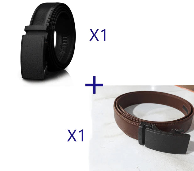 Automatic Buckle Two-layer Cowhide Belt Men - melvincucci