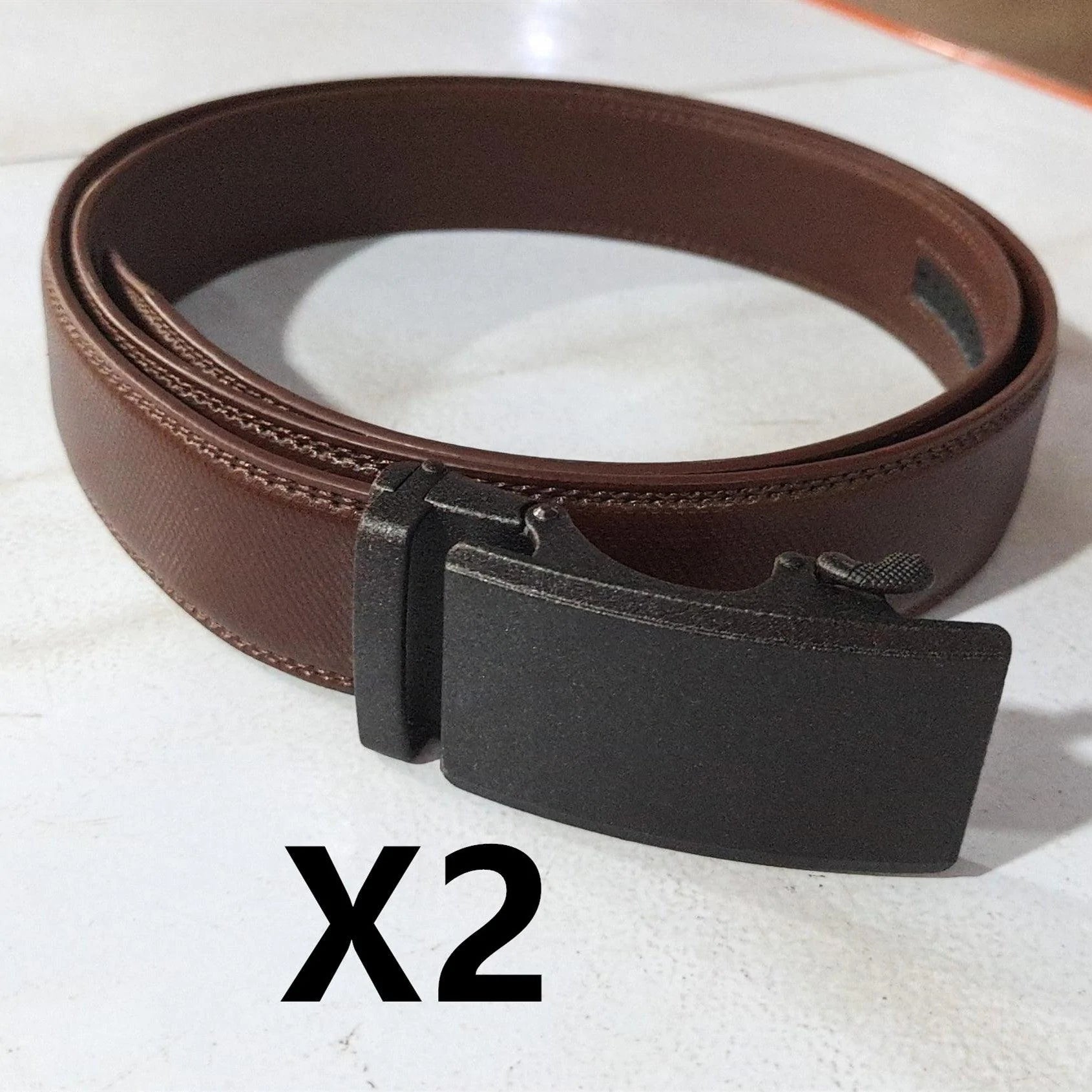 Automatic Buckle Two-layer Cowhide Belt Men - melvincucci