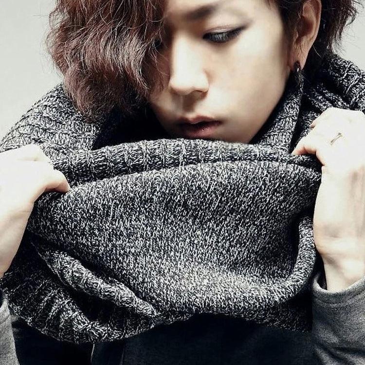 Autumn and Winter Contrast Color Scarf Wool Pullover Scarf - melvincucci