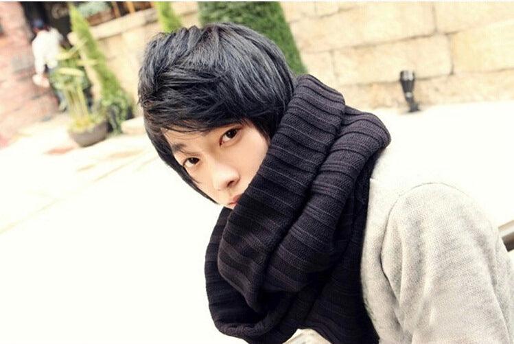 Autumn and Winter Contrast Color Scarf Wool Pullover Scarf - melvincucci