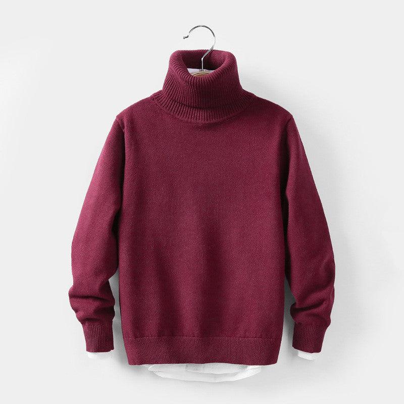 Autumn and winter high collar children's knitwear - melvincucci