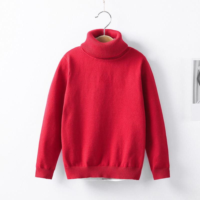 Autumn and winter high collar children's knitwear - melvincucci
