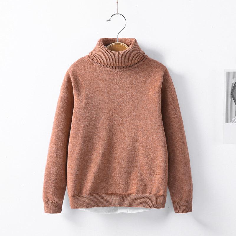 Autumn and winter high collar children's knitwear - melvincucci