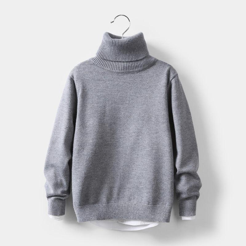 Autumn and winter high collar children's knitwear - melvincucci