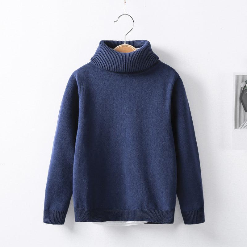 Autumn and winter high collar children's knitwear - melvincucci