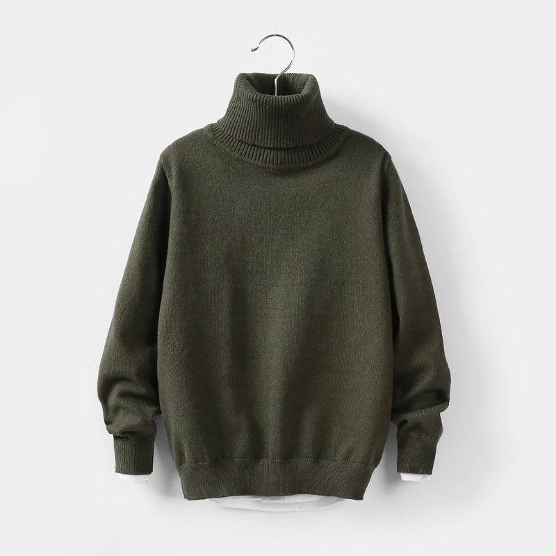 Autumn and winter high collar children's knitwear - melvincucci