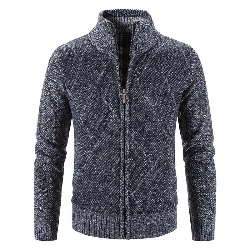 Autumn & Winter Men Sweater Jackets Cross-Line Zipper Slim Casual Cotton Male Coats - melvincucci