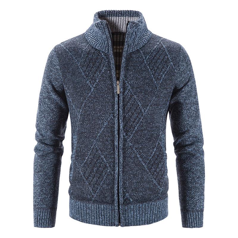 Autumn & Winter Men Sweater Jackets Cross-Line Zipper Slim Casual Cotton Male Coats - melvincucci