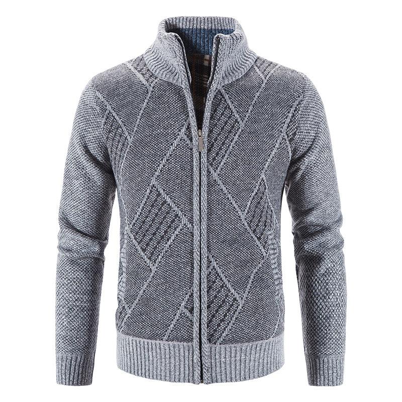 Autumn & Winter Men Sweater Jackets Cross-Line Zipper Slim Casual Cotton Male Coats - melvincucci