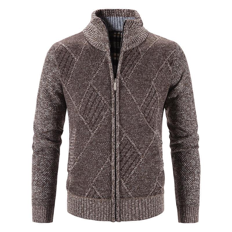 Autumn & Winter Men Sweater Jackets Cross-Line Zipper Slim Casual Cotton Male Coats - melvincucci