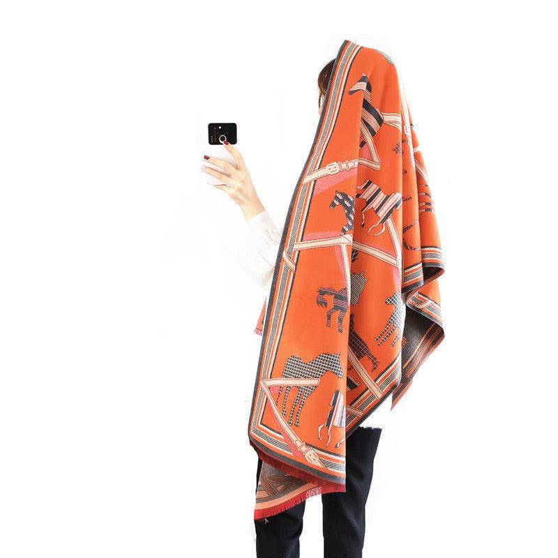 Autumn And Winter Thick Warm Cashmere Blended Scarf Women - melvincucci
