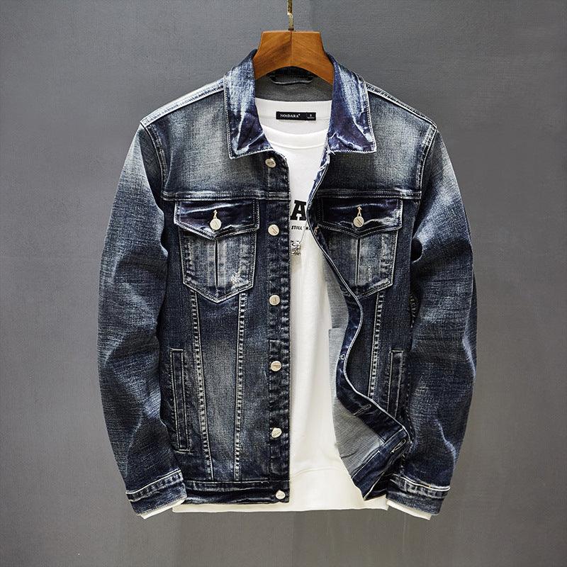 Autumn And Winter Trend Casual Handsome Loose Retro Cotton Denim Jacket Men - melvincucci