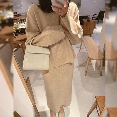 Autumn And Winter Women Wool Knitted Gentle Suit - melvincucci