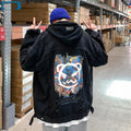 Autumn Creative Graffiti Print Denim Jacket Men - melvincucci