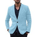 autumn Solid for Men Cotton Thin Suits Blazers Jacket coa - melvincucci