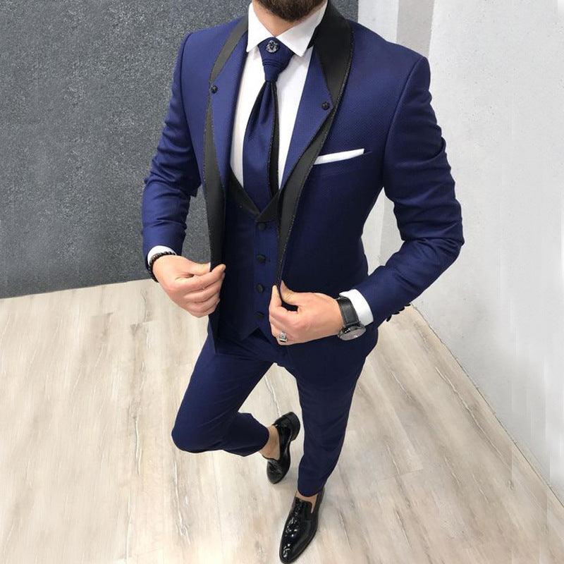 Men's Three Piece Groomsmen Clothing Suit - melvincucci