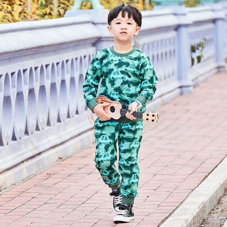 Children's Suit Cartoon Cute Long-sleeved Thick Suit - melvincucci