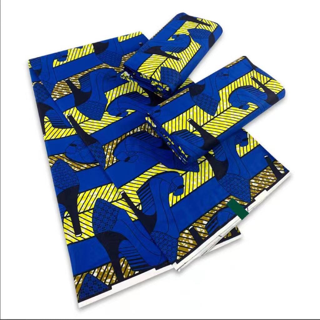 6 Yards African Wax Fabric Cotton Super Hollandais - melvincucci