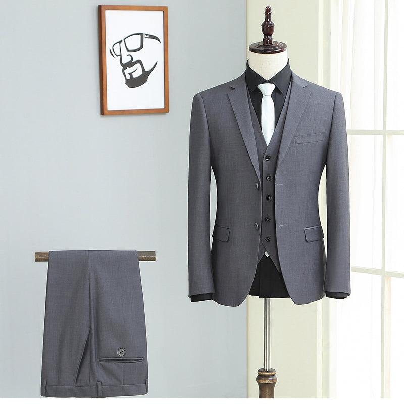 Suit Suit Men's Three-piece Korean Style Slim Autumn Casual Suit - melvincucci
