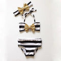 Baby girl striped bow bikini beachwear - melvincucci