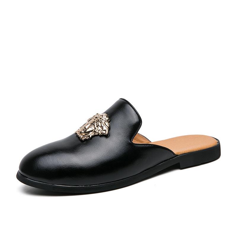 Baotou Breathable Semi-Drag Leather Shoes Small Leather Shoes - melvincucci