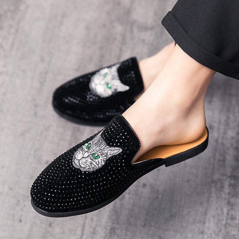 Baotou Breathable Semi-Drag Leather Shoes Small Leather Shoes - melvincucci