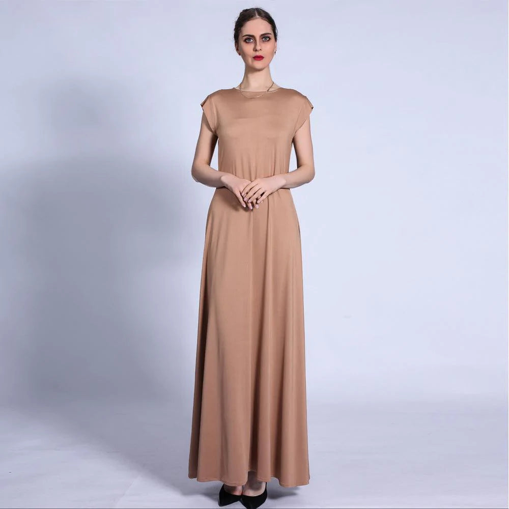 Base Skirt Basic Sleeveless Long Dress Women - melvincucci