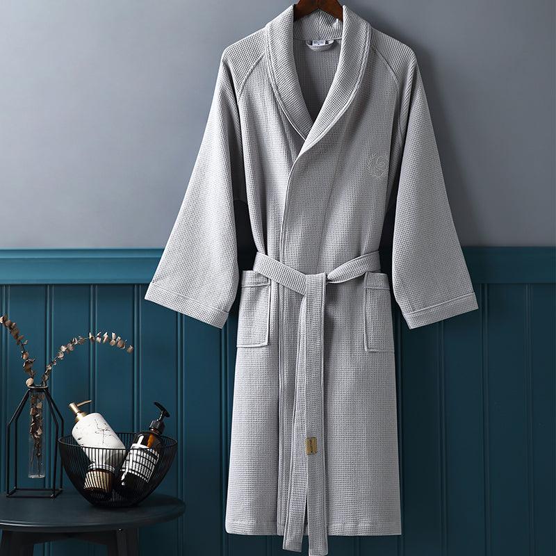 Bathrobe Absorbent And Quick-drying Men's Women's Long Couples Thin Robe - melvincucci