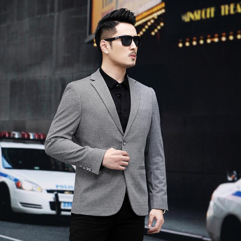 New Men's Youth Men's Korean Version Of Slim Pure Color Konishi - melvincucci