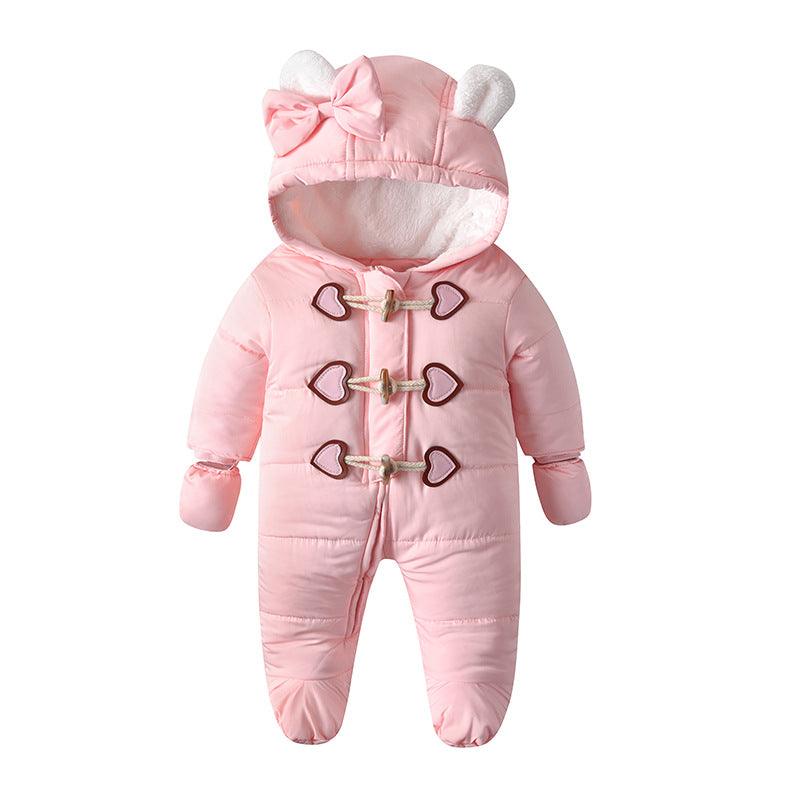 Baby Winter Clothes One-piece Thick Quilted Plus Velvet Warm Baby Cotton-padded Clothes - melvincucci