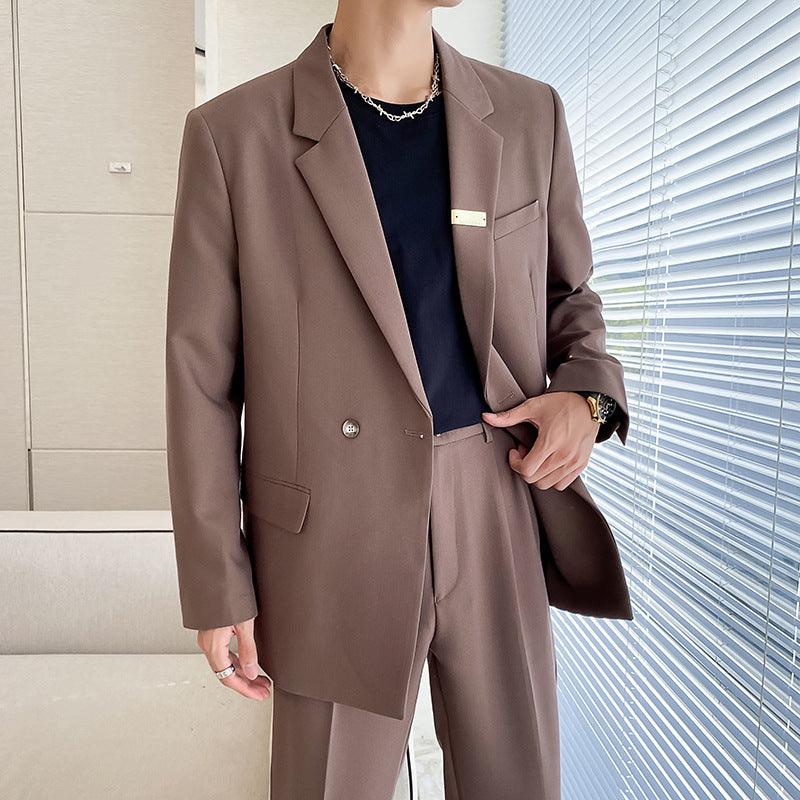 Men's Casual Light Mature Style New Men's Slightly Loose Pure Suit Jacket - melvincucci