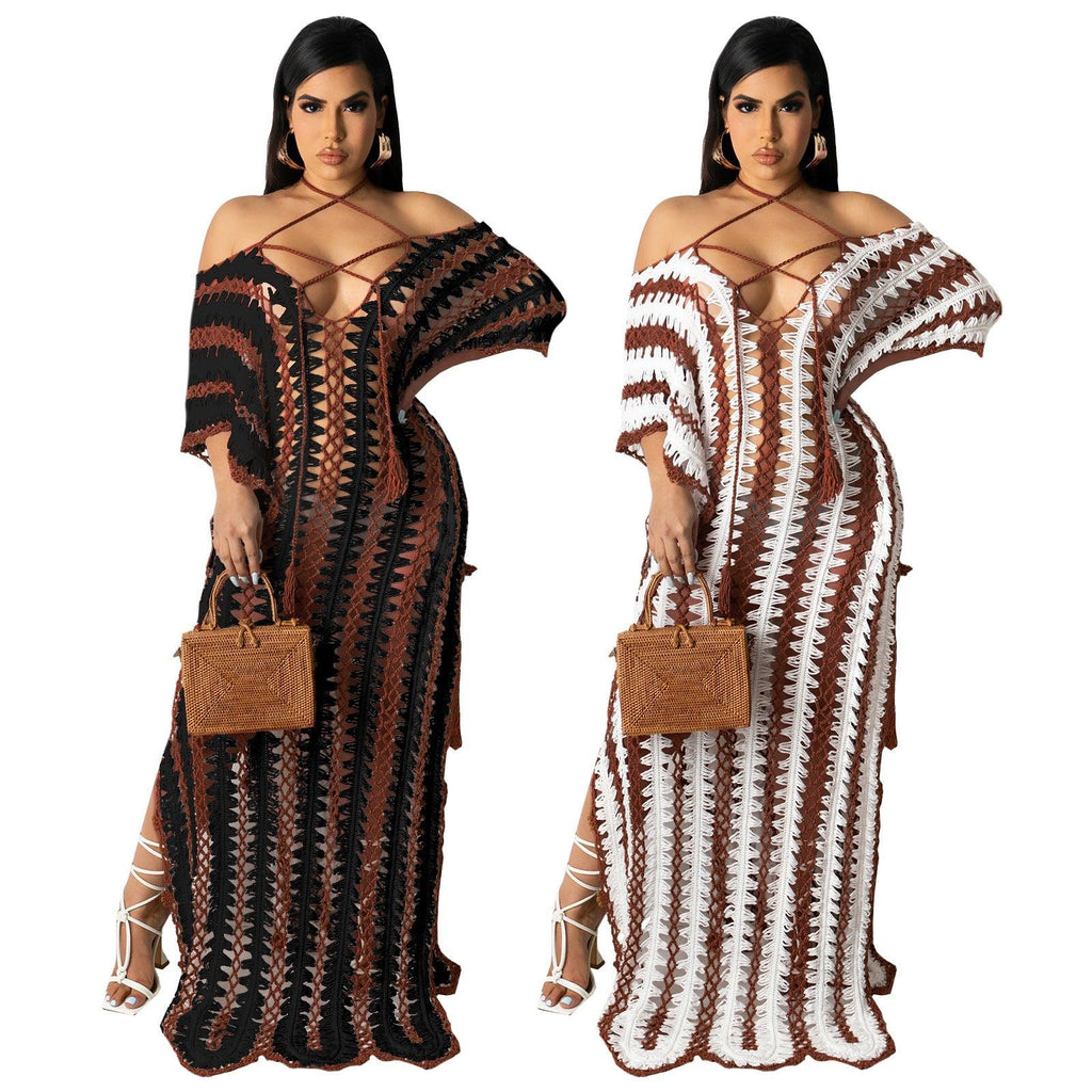 Beachwear Crochet Tie Off-Shoulder Dress - melvincucci