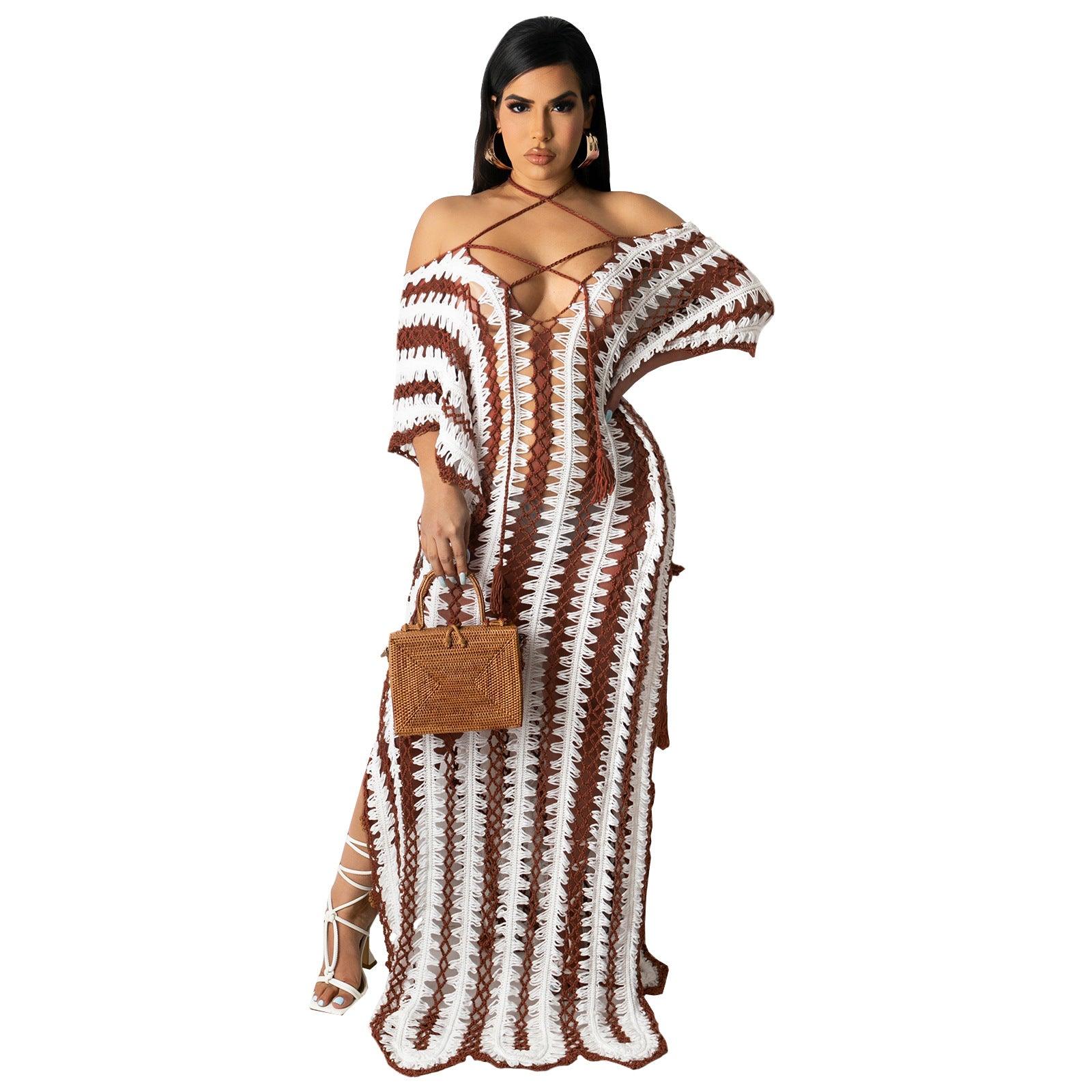 Beachwear Crochet Tie Off-Shoulder Dress - melvincucci