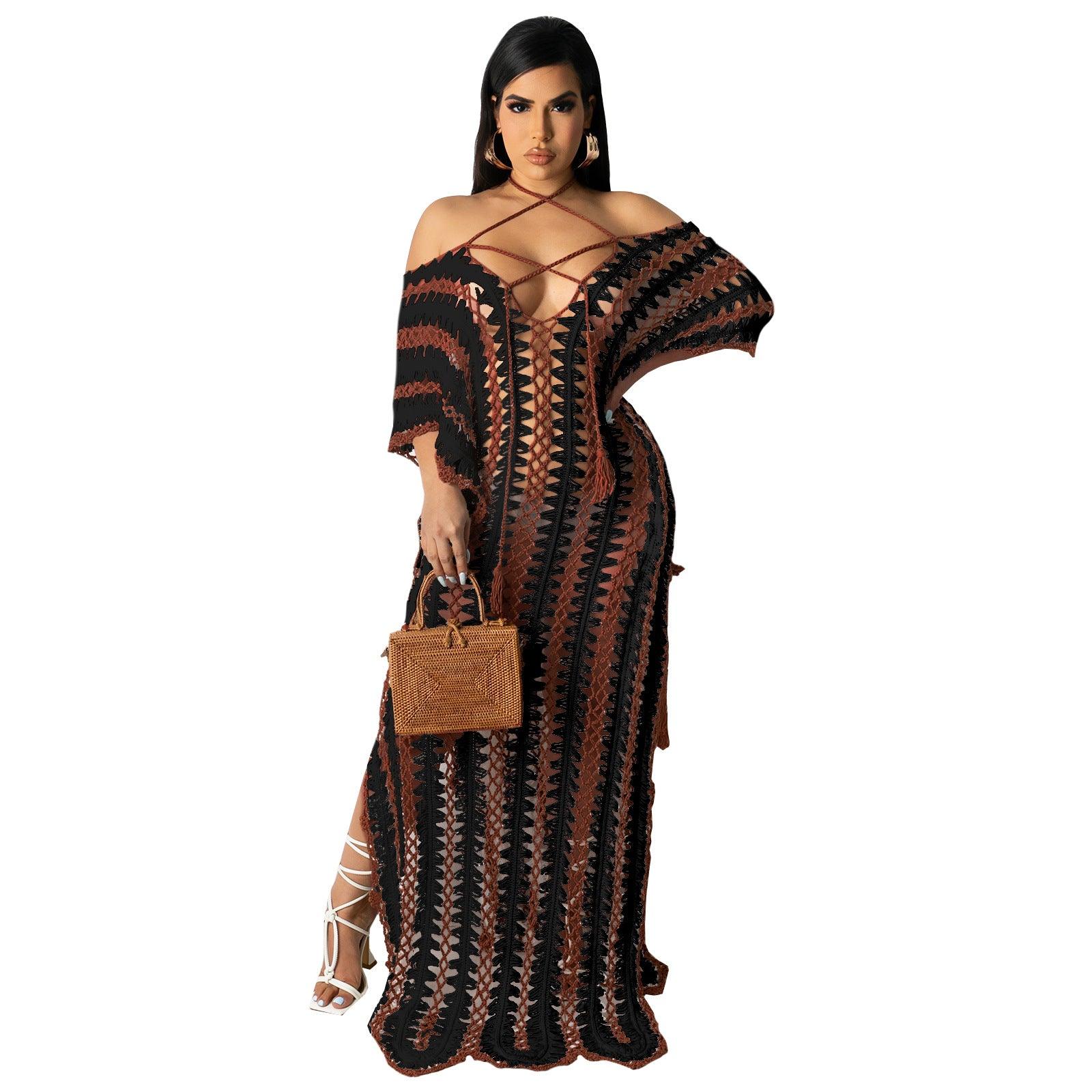 Beachwear Crochet Tie Off-Shoulder Dress - melvincucci