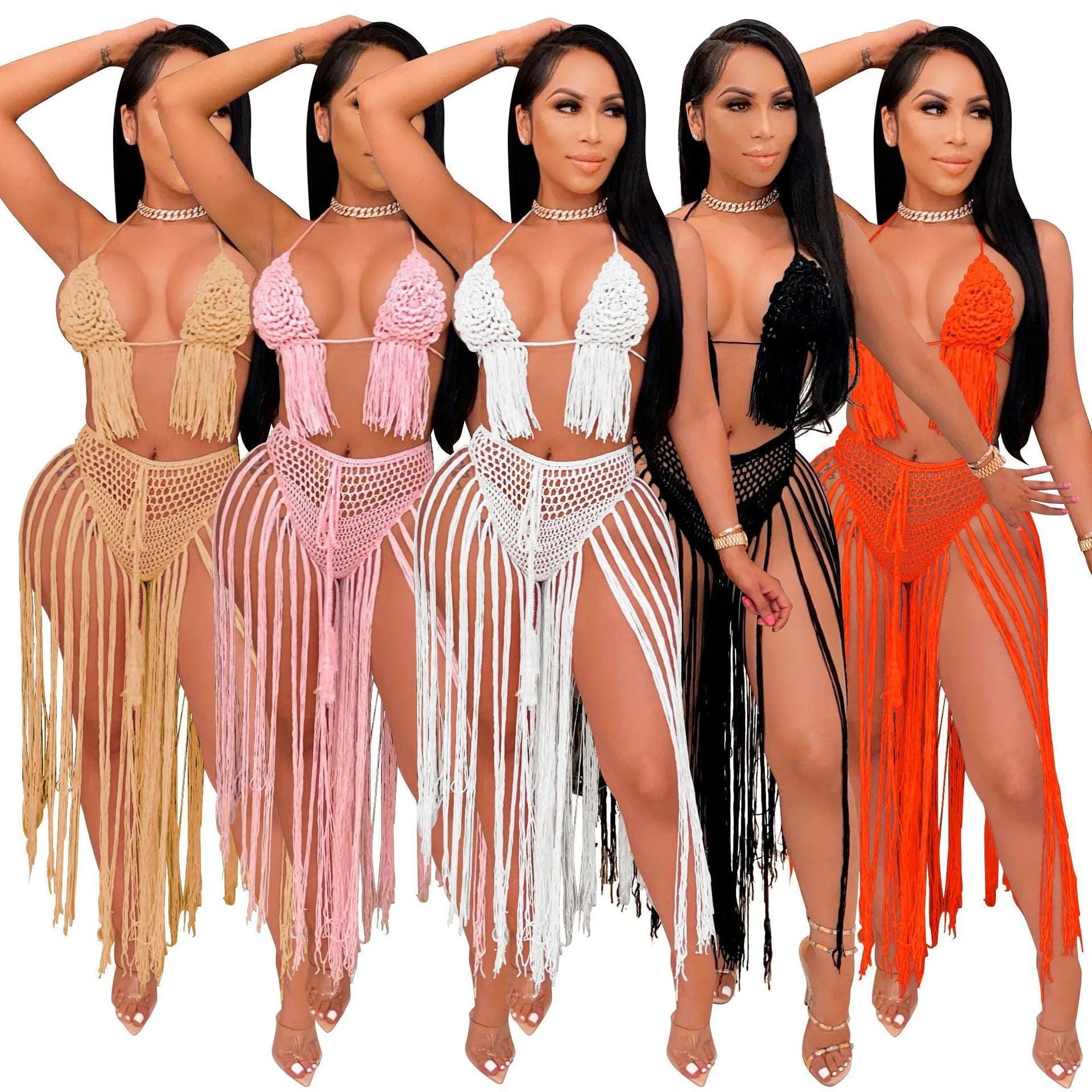 Beachwear Hand-knitted Suit Woven Women's Crochet - melvincucci