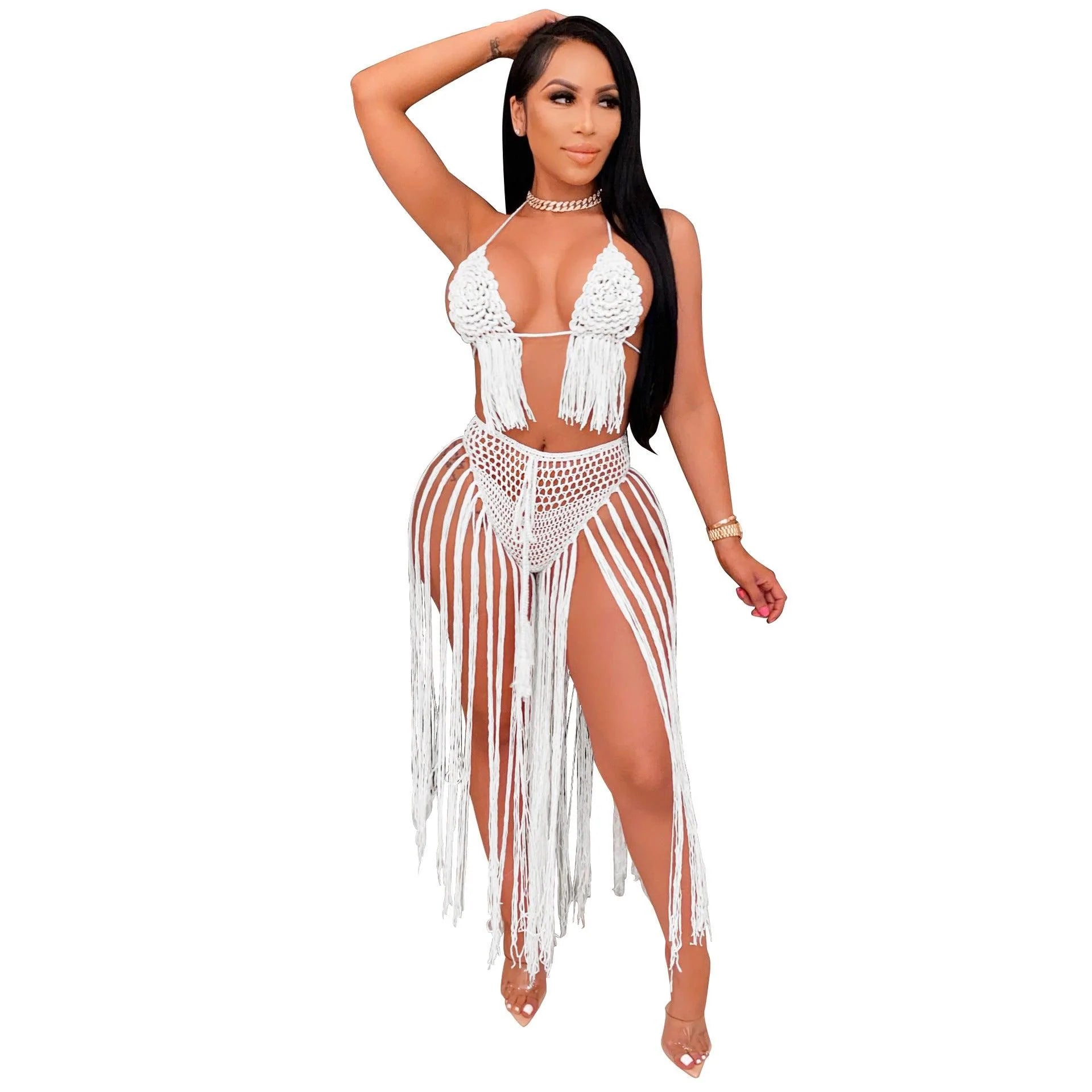 Beachwear Hand-knitted Suit Woven Women's Crochet - melvincucci