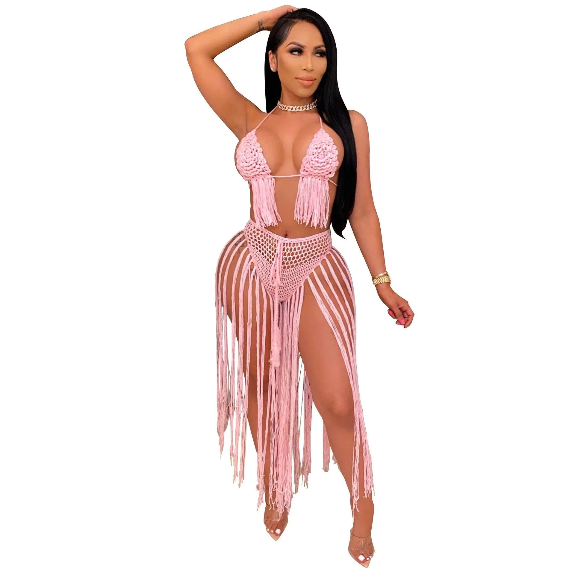 Beachwear Hand-knitted Suit Woven Women's Crochet - melvincucci