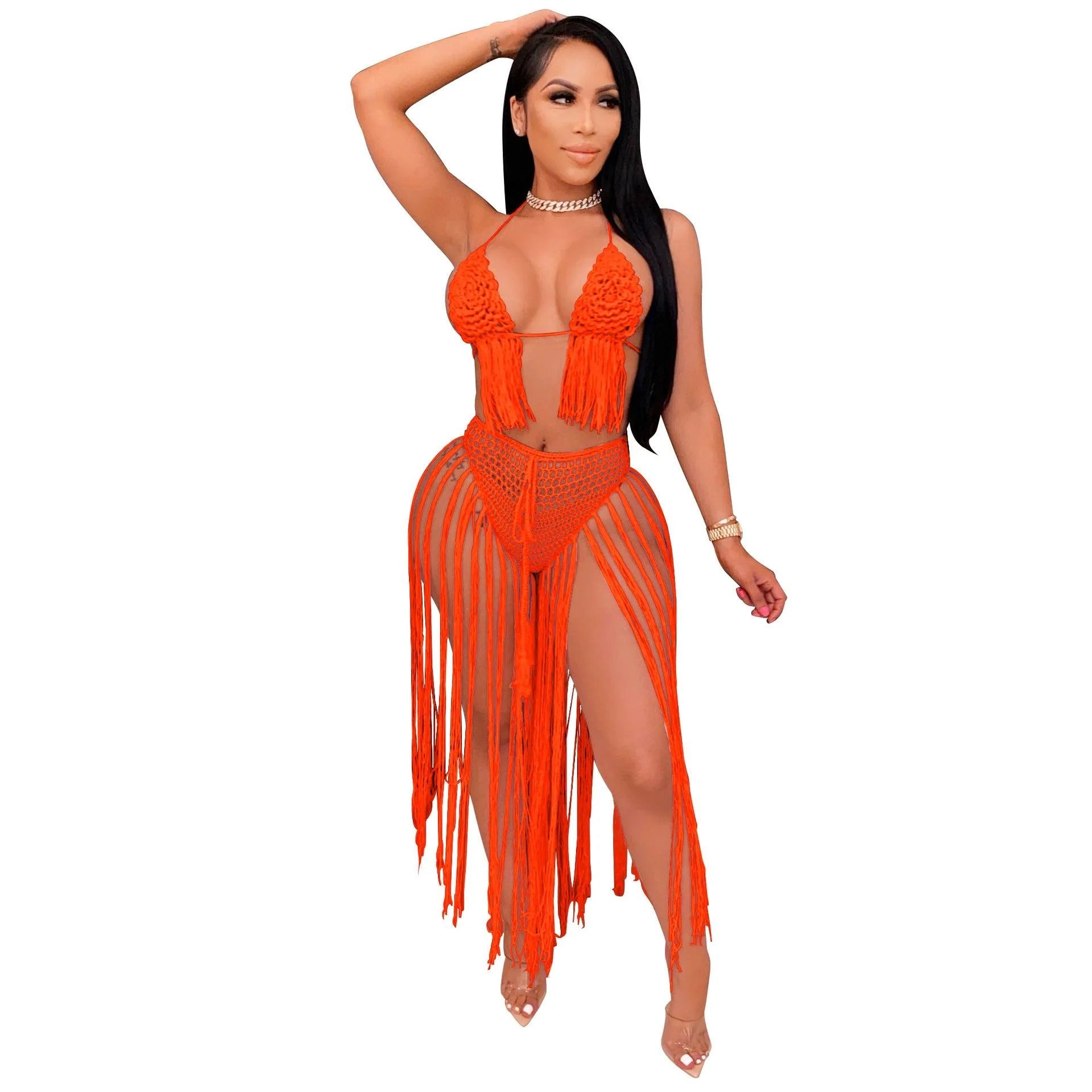 Beachwear Hand-knitted Suit Woven Women's Crochet - melvincucci
