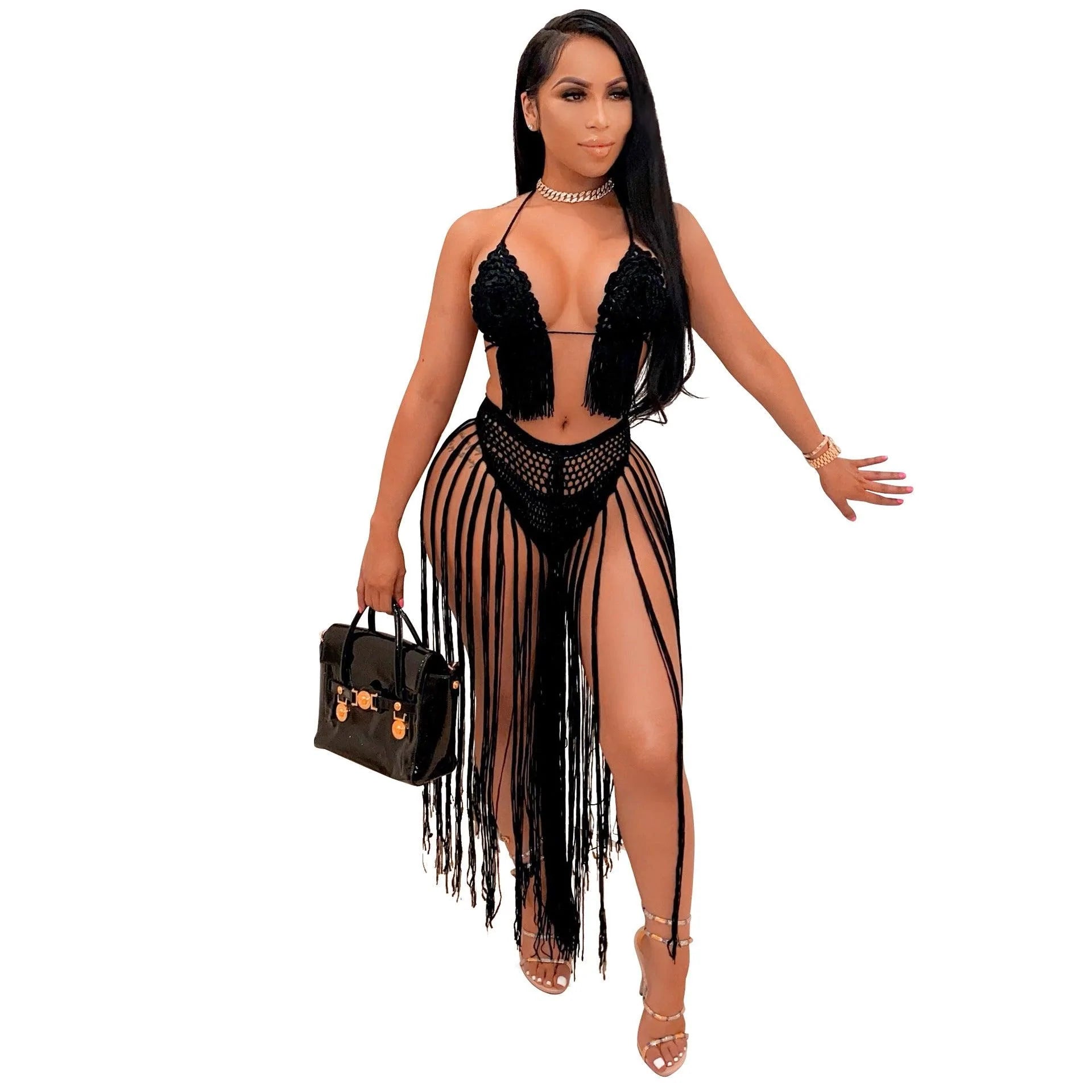 Beachwear Hand-knitted Suit Woven Women's Crochet - melvincucci