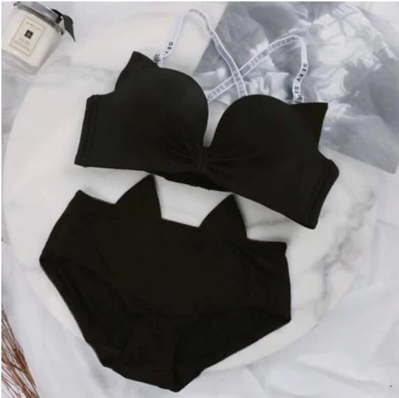 Beautiful back female suit gathered sexy cat ears underwear - melvincucci