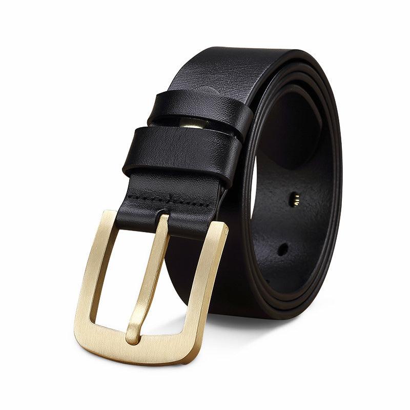 Belt Men Casual Retro Brass Pin Buckle Men's Belt - melvincucci