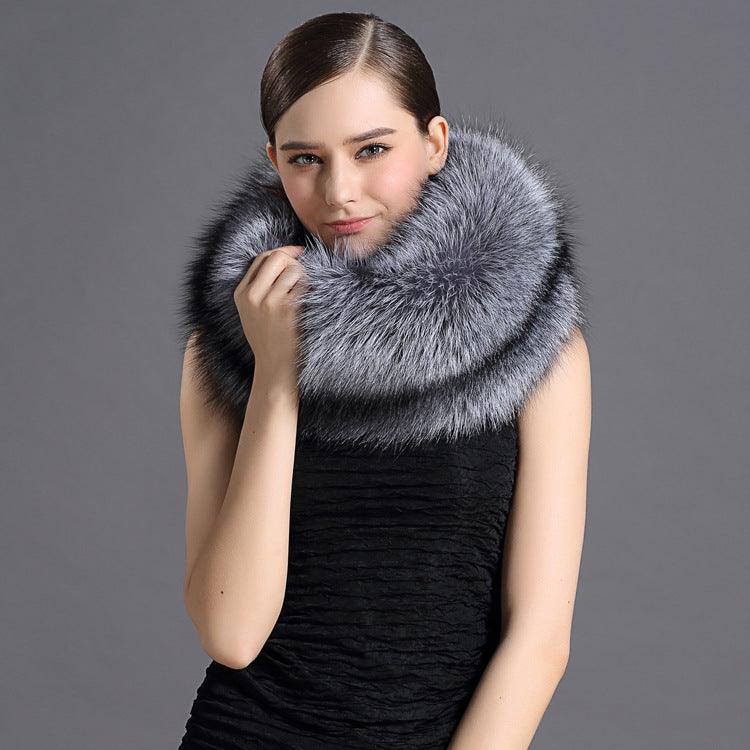 Bib Silver Fur Scarf For Men And Women - melvincucci