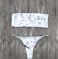 Bikinis Set Sexy Swimwear Women Marble Print Push Up Swimsuit Push Up Bikini monokini thong zaful swimwear beachwear brazilian - melvincucci