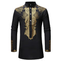 Black African Dashiki Print Top - melvincucci